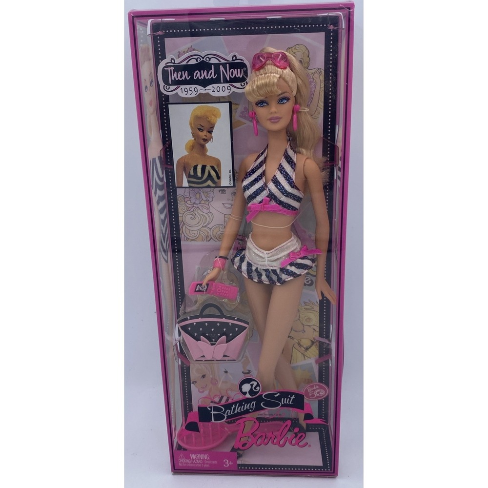 Barbie Then and Now 1959-2009 50th Anniversary‎ Bathing Suit Doll NIB